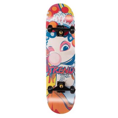 China Youth Skate Board Wholesale 80cm 7 Ply Maple Wood Wear-Resistant And Pressure-Resistant Skateboard for sale