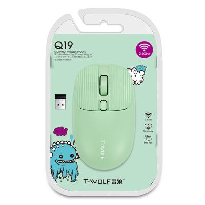 China New Design Q19 Portable Wireless Mouse Colorful 2.4g Optical Gaming Mouse For Office Gaming Girl Mini Mice for sale