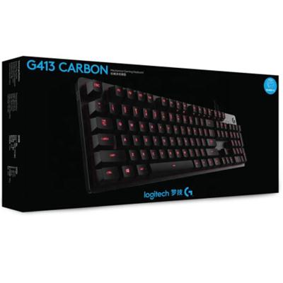 China Logitech G413 Gaming Plug and Play Black Wired Mechanical Keyboard Backlit Aluminum Body Keyboard for sale