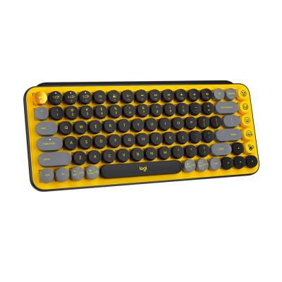 China Original Logitech Wireless PO P KEYS Retro Small Dot Bub Ble Keyboard TTC Brown Wireless Mechanical Portable Desktop Switch Punk Keyboard for sale