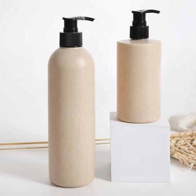 China Wheat 500ml Straw Shower Gel Bottle Eco-Friendly Biodegradable Personal Care Hot Selling for sale