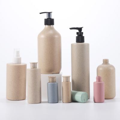 China BEAUTY PACKAGING 500ml Biodegradable Wheat Straw Shampoo Bottle Eco Friendly Packaging for sale