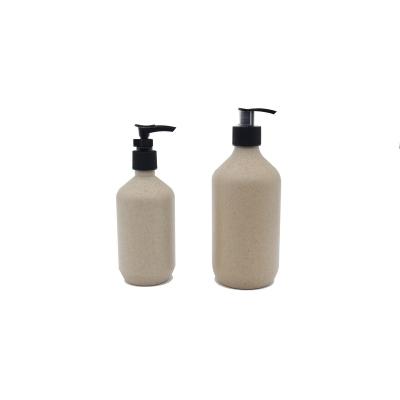 China Wholesale BEAUTY PACKING Factory Wheat Straw Eco Friendly Hand Sanitizer Liquid Soap Bottle With Pump for sale