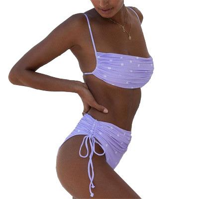 China Women's Breathable Swimwear Two Piece High Waisted Thong Bikiniwoman Crac! crack! sexy butt bikini for sale