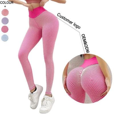 China Activewear Breathable Sexy Ass Women Fitness Clothing High Waist Gym Pants Honeycomb Crac! crack! seamless butt yoga leggings lift up for sale