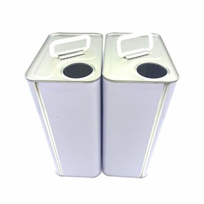 China Paint Cans 4L Flat Seal Rectangular Metal Brake Fluid Oil Tin Can Wholesale High Quality for sale