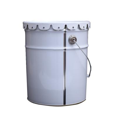 China Chemical Dyes 20L Large Capacity Metal Paint Bucket Latex Paint Bucket Waterproof Paint Chemical Bucket for sale