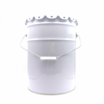 China Top Chemical Dyes Grade 20L Round Metal Tin Can With Lid 0.21mm-0.40mm Thickness for sale