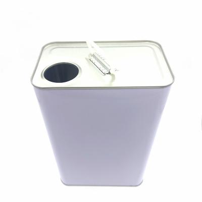 China Paint Cans Square 4l Rectangular Metal Tin Container Cans Printed Empty Paint Square Metal Tin Cans for sale