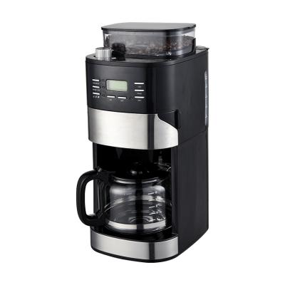 China Grind coffee bean and brew coffee in a machine good quality espresso cappuccino automatic multi use coffee maker with grinder for sale