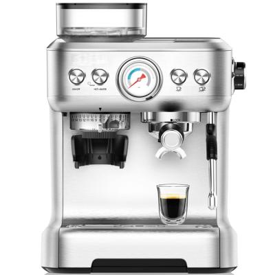 China Hotel Multi-Use Coffee Espresso With Bean Grinder Automatic Commercial 1500w Home Coffee Espresso Machine With Grinder for sale