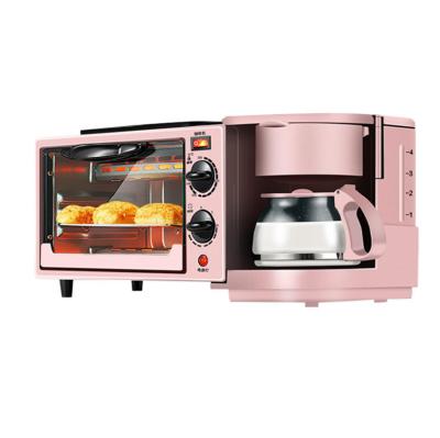 China Rv 3 in 1 Breakfast Maker with Toast Oven Coffee Pot Frying Pan 3 in 1 Multi Function Breakfast Maker Machine for sale