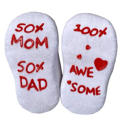 China Newborn QUICK DRY QUICK DRY Simple Personality English Alphabet Socks Casual Baby Toddler Boy Socks Cotton for sale