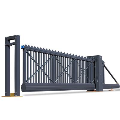 China Easily Assembled Automatic Hidden Invisible Sliding Electric Aluminum Folding and Door Opener Competitive Price Aluminum Driveway Gate Barrier for sale