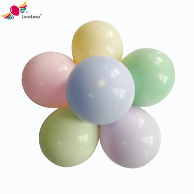 China 2019 New Arrival Eco-friendly Candy Pastel Colors Latex Helium Round Macaron Balloon For Party Decoration for sale