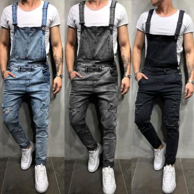 China QUICK DRY men's jeans suspenders men's suspenders jeans 2021 new pants overalls for sale