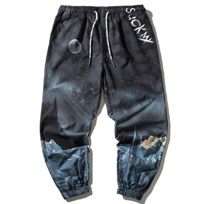 China Breathable Loose Large Size Men's Sports Pants Street Quick-Drying Printed Pants Men's Casual Long Pants for sale