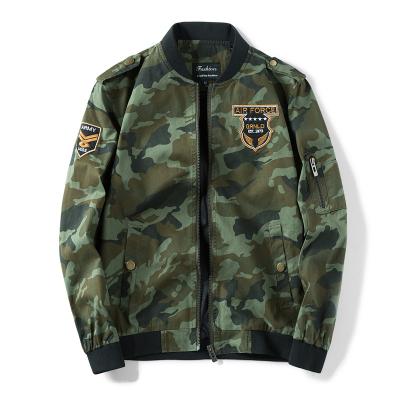 China Autumn Plus Size Men's Large Jacket Camouflage Cotton Military Coat Loose Casual Jacket for sale