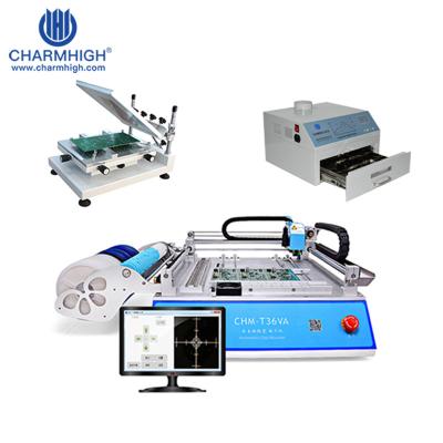 China Picareta do diodo emissor de luz de CHM-T36VA e forno do Reflow da impressora CHMRO-420 do estêncil da máquina 3040 do lugar à venda