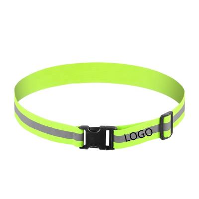 China Custom Logo Hi Vis Elastic Reflective Belt High Visibility 4CM Width For Running for sale