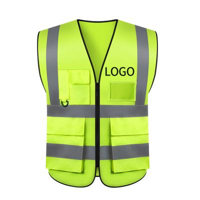 China High Custom Multi Pockets Reflective Breathable Workwear Safety Reflective Vest With Reflective Markings for sale