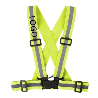 China High Visibility Hi Safety Vis Reflective Green Blue And Black Vest For Running for sale