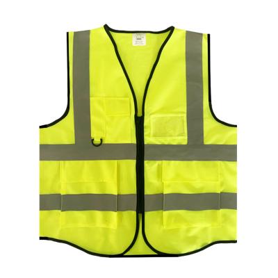 China 100% Polyester Multiple Reflective Vest Safety EN20471 Workplace Safety Road Safety Vest Pockets Purple Green Blue Orange Reflective Vest for sale