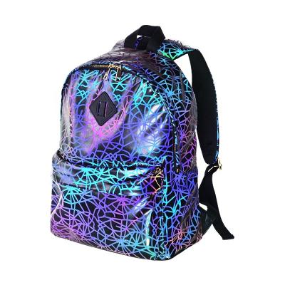 China Reflective Fabric Daypack Casual High Visibility Backpack Bag With Earphone Port for sale