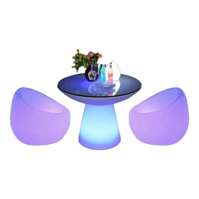 China Modern Outdoor Waterproof Luminous Furniture LED Bar Armchair RGB Color Changing IP65 Chair Bar Furniture for sale