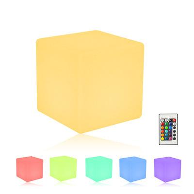 China Modern Hot Sale Waterproof Plastic Acrylic RGB Color Changing Light Remote Control Led Cube Glowing Led Cube 15cm for sale