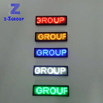 China 12V Indoor Programmable Name Tag / LED Indoor Programmable Name Tag /LED USB /LED Running Message Display for sale