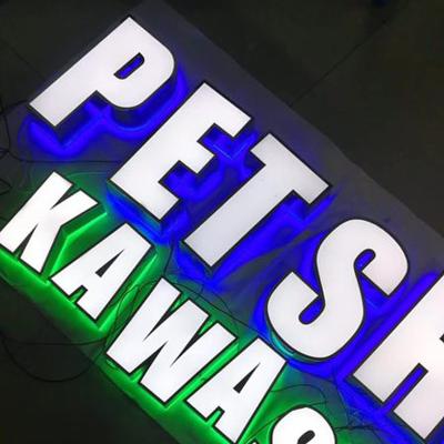 China Buildings Shop Shop Office Warehouse Letter Aluminum Backlit Lighting 3D Lighting Channel Logo Signage Metal Aluminum Signage Customized for sale