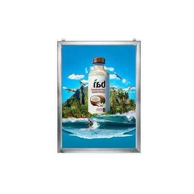 China 2022 New Design A1 A2 A3 A4 Slim Snap Led Frame Slim Wall Mounted Light Box Hanging For Advertising Poster Menu Photo Display for sale