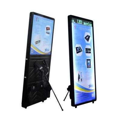 China Outdoor walking double sided mobile digital backpack walking display board with aluminum frame electronic led display for outdoor roadside street for sale