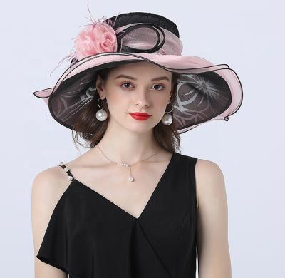 China 2020 New Design Character Fashion Tea Church Hat Church Detachable Dual Use Hats Design Kentucky Derby Horse Adults Female Kentucky Derby Day Hats for sale