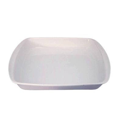 China Viable Stock Cheap Price White Ceramic Bakeware With Handle For Daily Use for sale