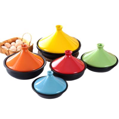 China Colorful Cookware Style Moroccan Style Kitchen Sets Large Pot Sustainable Cooking lidsTagine Ceramic for sale