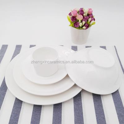 China Customized Sustainable Selling Customized Best Selling Modern Decal Tableware Design Ceramic Dinnerware White Dinnerware Sets for sale