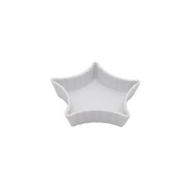 China Good Viable Saling Heart Shaped White Ceramic Ramekin Star Small Hexagon Bowl for sale