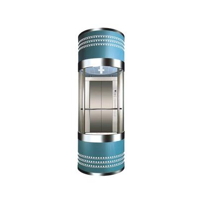 China Modern the most economical price around panoramic glass elevator with at all tempered glass for sale