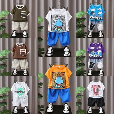 China New summer casual suit boy's T-shirt + pants hip hop suit street clothing wholesale for sale