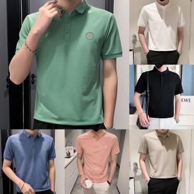 China Anti-wrinkle 2023 Summer Men's Polo Shirt Summer Cotton Lapel Short Sleeve Polo Shirt Men's Top Casual Youth Wholesale for sale