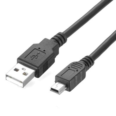 China PVC Single Black Fast Charging Mini Power Cable 5P Data Cable for sale