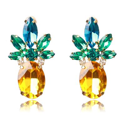 China Vintage & 2018 Originality Sofia Vogue Jewelry Originality Fruit Stud Fashion Pineapple Earring Design For Women for sale