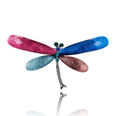 China Vintage & originality & 2018 Festival Fashion Jewelry Simplism Resin Pearl Wings Colorful Cute Dragonfly Girl's Brooch Gift Accessories For Women for sale