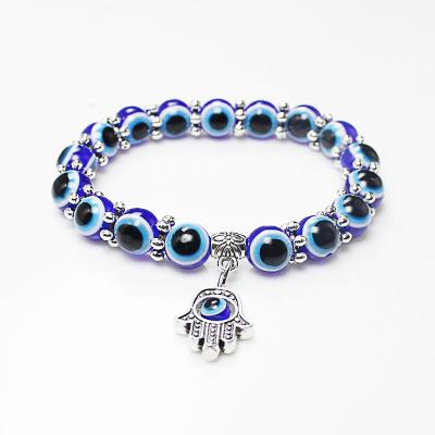 China Vintage & originality & punk & Boho 2019 Handmade Elastic Bracelets Woman Pulseras Couples Jewelry Hamsa Fatima Bangle Evil Eye Beads Vintage Unisex for sale