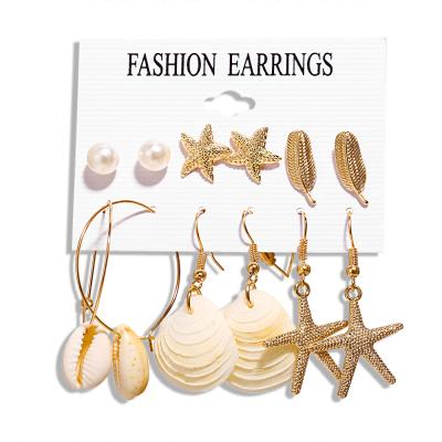 China Vintage & originality & simple & Natural Shell Earrings For Women Summer Shell Earring Dangle Drop Earrings Boho Gold Large Cowry Sea Jewelry 2019 New for sale