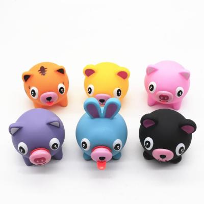 China Vintage & originality & High Quality Simple Reduce Press For Unisex Wholesale Kawaii Cute Animal Beeper Jumping Tongue Squeeze It With Pop For Kids for sale