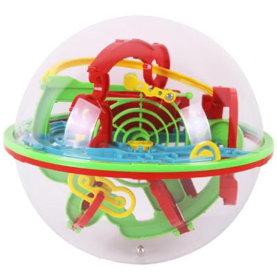 China puzzle & creative & Classics & Amazing Intellect 100 Stage 3D Puzzle Ball Maze Sphere Magic Globe Toys Exciting Game Brain Tester Balance Training Barriers for sale