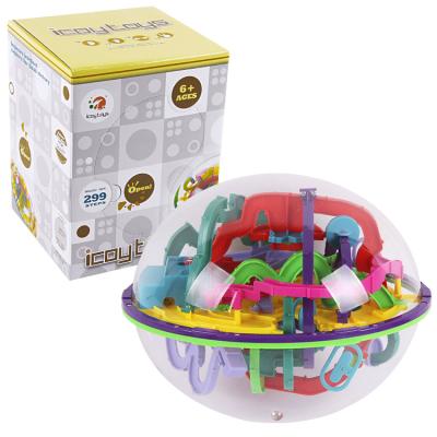 China puzzle & creative & Classics & Amazing Intellect 299 Stage 3D Puzzle Ball Maze Sphere Magic Globe Toys Exciting Game Brain Tester Balance Training Barriers for sale